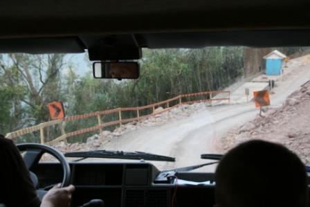 Aufregende Baustellenpassage